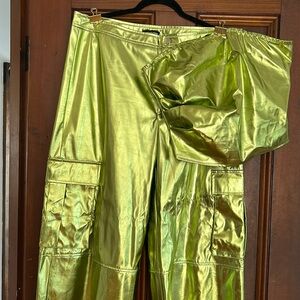 Two piece metallic green set